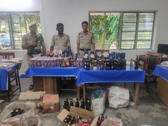 Illegal Liquors seized by Amtali PS Police Illegal Liquors seized by Amtali PS Police